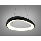 Сучасна підвісна LED люстра кільце для кухні Diasha 0472A BK чорна 54 см 36W регульована за висотою