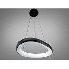 Сучасна підвісна LED люстра кільце для кухні Diasha 0472A BK чорна 54 см 36W регульована за висотою