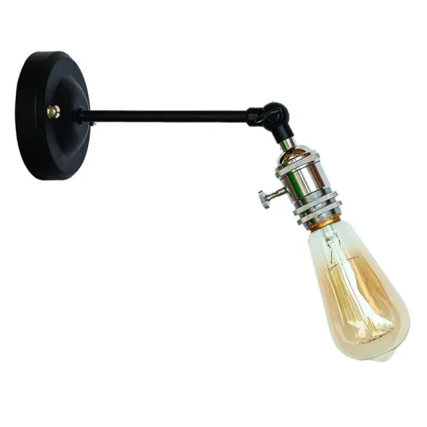 Бра настінне Levistella 752WD1501-1, E27, 60W, чорний, хромований патрон