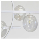 Біла дизайнерська LED-люстра Artlight 1003/10WH з 10 скляними кулями і кільцем, що світиться.