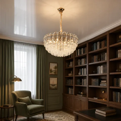 Підвісна кришталева люстра Splendid Ray L5726/400/4 (FGD), золото, 4 лампи E14