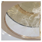 Стельова світлодіодна люстра Artlight 1030-450GD+BK чорно-золота з прозорими акриловими пелюстками