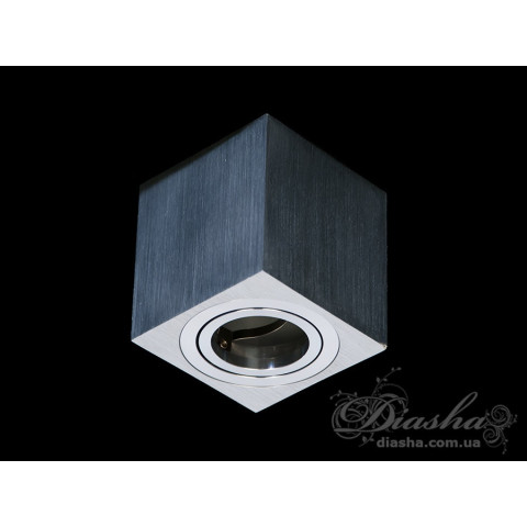 Накладний точковий світильник Diasha 106B-2-S-SL MR16, 40W, матовий хром, для коридору, спальні, кухні, офісу
