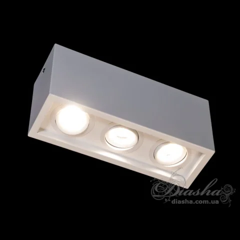 Світильник накладний LED Diasha 136F-3-WH, 3 лампи, 30W, білий, сучасний стиль