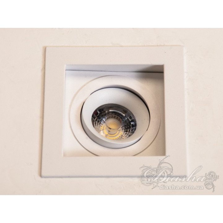 Світильник врізний LED Diasha 136H-WH, 10W, білий, квадратний, поворотний, для коридору, вітальні, спальні, кухні, офісу, кафе Світильник врізний LED Diasha 136H-WH, 10W, білий, квадратний, поворотний, для коридору, вітальні, спальні, кухні, офісу, кафе
