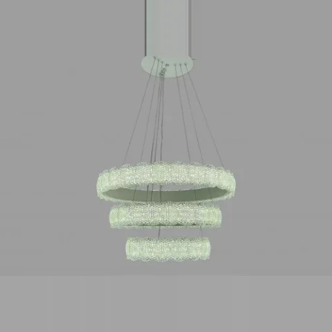 Люстра підвісна Linisoln 1533-50*40*30 WH метал, акрил, білий, 3 лампи