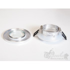 Точковий світильник вбудований Diasha 160B-40-R-SL Aluminium, 40W, IP20, для коридору, вітальні, спальні, 60mm