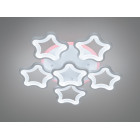 Світлодіодна стельова люстра зірки для спальні Diasha 1660/5+1WH LED 3color біла 55 см 95 W з пультом Світлодіодна стельова люстра зірки для спальні Diasha 1660/5+1WH LED 3color біла 55 см 95 W з пультом