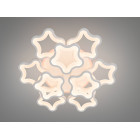 Сучасна LED люстра в спальню з пультом Diasha 1660/6+3WH біла димер 135W 55 см 3 режими світла