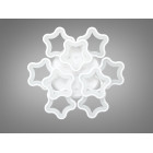 Сучасна LED люстра в спальню з пультом Diasha 1660/6+3WH біла димер 135W 55 см 3 режими світла