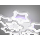 Сучасна LED люстра в спальню з пультом Diasha 1660/6+3WH біла димер 135W 55 см 3 режими світла