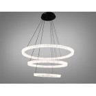 Підвісна LED люстра до 30 м2 Diasha 1712/800+600+400ABK, три кільця, чорна, 125 W Підвісна LED люстра до 30 м2 Diasha 1712/800+600+400ABK, три кільця, чорна, 125 W