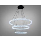Підвісна LED люстра до 30 м2 Diasha 1712/800+600+400ABK, три кільця, чорна, 125 W Підвісна LED люстра до 30 м2 Diasha 1712/800+600+400ABK, три кільця, чорна, 125 W