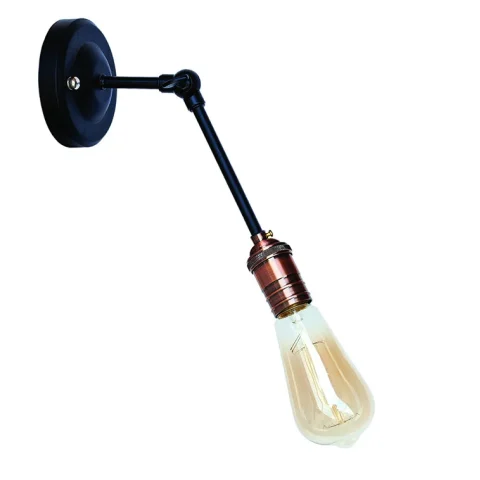 Настенное бра Levistella 752WG1705-1, E27, 60 Вт, черное с медным патроном