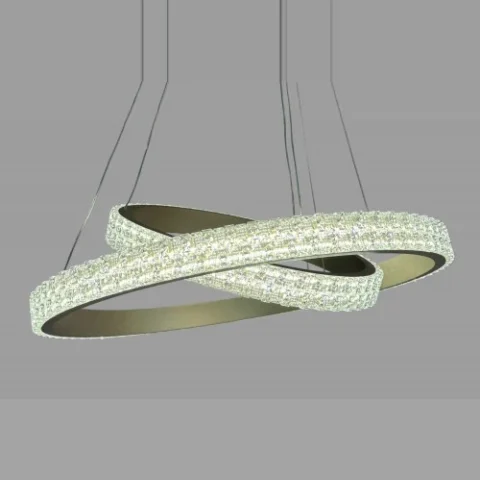Підвісна LED-люстра Linisoln 1956-60*40, шампань (метал, акрил)