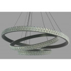 Підвісна люстра LED у вітальню Linisoln 1956-80*60*40 BK метал, акрил, LED-стрічка, 80*60*40 см, потужність 140 Вт