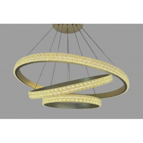 Підвісна люстра LED у зал Linisoln 1956 металевий Champagne Metallic LED-стрічка 80*60*40 см 140 Вт Підвісна люстра LED у зал Linisoln 1956 металевий Champagne Metallic LED-стрічка 80*60*40 см 140 Вт