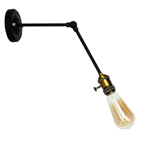 Бра настенное Levistella 752WK1503-1, E27, 60W, черный с золотым патроном, современный стиль для дома