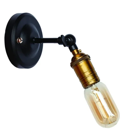 Настенное бра Levistella 752WB1703-1, E27, 60W, черный с золотым патроном, современный стиль