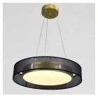 Підвісний круглий LED-світильник Artlight 2003/X4 чорний із золотим сатином та трьома режимами світла Підвісний круглий LED-світильник Artlight 2003/X4 чорний із золотим сатином та трьома режимами світла