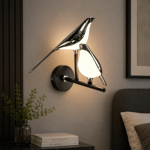 Світлодіодне бра пташки Artlight 21130/2W CH, 2 × 7 Вт, чорний + хром Світлодіодне бра пташки Artlight 21130/2W CH, 2 × 7 Вт, чорний + хром