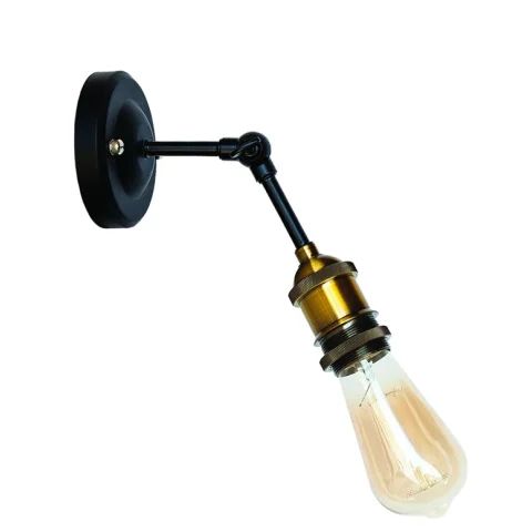 Настенное бра Levistella 752WF1202-1, E27, до 60W, черное с золотым патроном