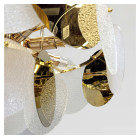 Підвісна кругла люстра Artlight 21822/500GD золота на 10 ламп E14 з прозорим, матовим та металевим декором Підвісна кругла люстра Artlight 21822/500GD золота на 10 ламп E14 з прозорим, матовим та металевим декором