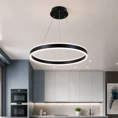 Підвісна світлодіодна кільцева люстра Artlight 2337/60BK чорна з пультом і диммером (60 см, 82 Вт) Підвісна світлодіодна кільцева люстра Artlight 2337/60BK чорна з пультом і диммером (60 см, 82 Вт)