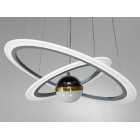 Стельова люстра LED Diasha 2391-600+400GR 85W, сіра, для кафе, вітальні, спальні Стельова люстра LED Diasha 2391-600+400GR 85W, сіра, для кафе, вітальні, спальні