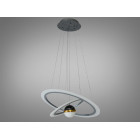 Стельова люстра LED Diasha 2391-600+400GR 85W, сіра, для кафе, вітальні, спальні Стельова люстра LED Diasha 2391-600+400GR 85W, сіра, для кафе, вітальні, спальні