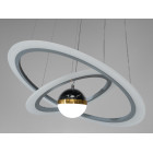 Стельова люстра LED Diasha 2391-600+400GR 85W, сіра, для кафе, вітальні, спальні Стельова люстра LED Diasha 2391-600+400GR 85W, сіра, для кафе, вітальні, спальні