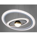 Стельова люстра LED Diasha 2391-600+400WH, 85W, 4675 лм, білий, сучасний стиль для низьких стель Стельова люстра LED Diasha 2391-600+400WH, 85W, 4675 лм, білий, сучасний стиль для низьких стель