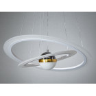Стельова люстра LED Diasha 2391-600+400WH, 85W, 4675 лм, білий, сучасний стиль для низьких стель Стельова люстра LED Diasha 2391-600+400WH, 85W, 4675 лм, білий, сучасний стиль для низьких стель