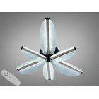 Стельова LED люстра Diasha 2407/3+3CG хром 65 W з пультом диммер 67 см 11-17 м2 Стельова LED люстра Diasha 2407/3+3CG хром 65 W з пультом диммер 67 см 11-17 м2