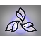 Люстра стельова LED Diasha 2455/3BK, 55W, 3200K-6500K, чорний акрил, сучасний стиль, з пультом, диммер