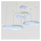 Світлодіодна люстра підвісна Artlight 2460/42+52+62WH з трьома хвилеподібними кільцями, 200W