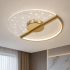 Світлодіодна люстра стельова Artlight 2470/500GD з візерунковим акриловим розсіювачем, 48W Світлодіодна люстра стельова Artlight 2470/500GD з візерунковим акриловим розсіювачем, 48W