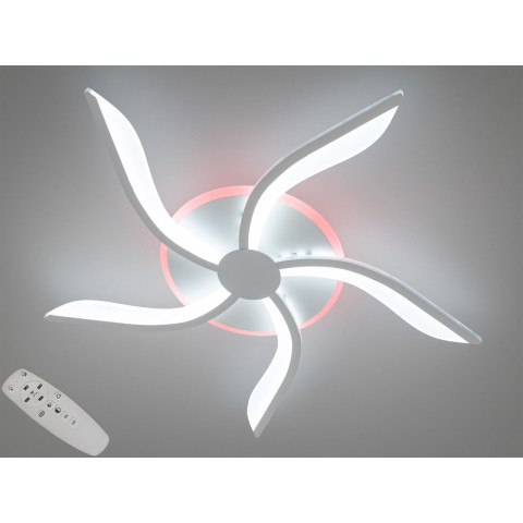 Люстра стельова LED Diasha 2480/5WH, 53W, 3200K-6500K, білий метал, сучасний стиль для дому