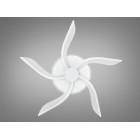 Люстра стельова LED Diasha 2480/5WH, 53W, 3200K-6500K, білий метал, сучасний стиль для дому Люстра стельова LED Diasha 2480/5WH, 53W, 3200K-6500K, білий метал, сучасний стиль для дому