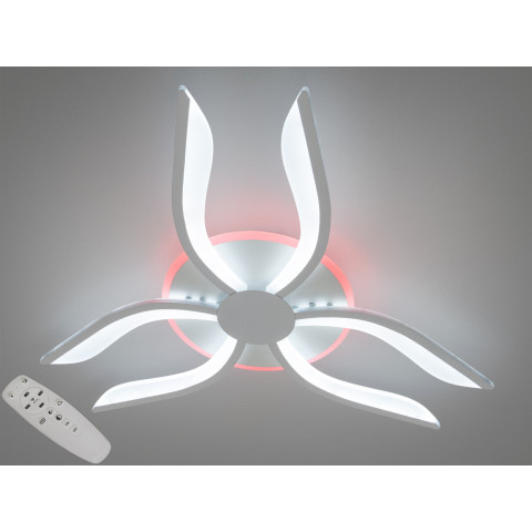 Люстра стельова LED Diasha 2481/6WH, 60W, 3200K-6500K, білий акрил, сучасний стиль, з пультом, для дому