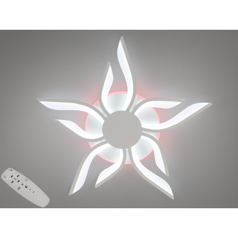 Стельовий світильник LED Diasha 2482/5+5WH, 82W, 3200K-6500K, білий метал, сучасний стиль, з пультом управління