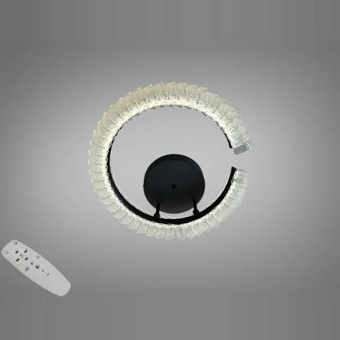 LED люстра Diasha 2509/500BK (чорна) з пультом і 3 режимами температури