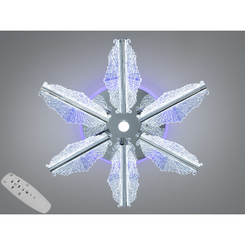 Люстра стельова Diasha 25106/6HR LED 3color хром LED 98W пульт димер