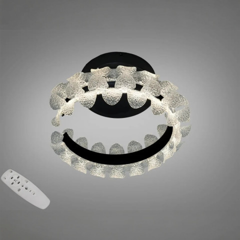 Стильна стельова LED люстра Diasha 2511/400BK чорна 40W з пультом 7 м2