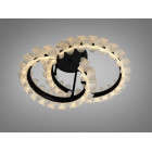 Сучасна стельова LED люстра Diasha 2511/500+400BK чорна 80W з пультом 14 м2