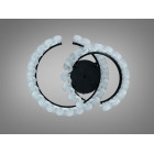 Сучасна стельова LED люстра Diasha 2511/500+400BK чорна 80W з пультом 14 м2