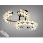 Сучасна стельова LED люстра для спальні Diasha 2511/500+400CG золото 80W з пультом 14 м2