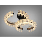 Сучасна стельова LED люстра для спальні Diasha 2511/500+400CG золото 80W з пультом 14 м2