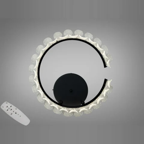 Стельова люстра LED Diasha 2511/500BK чорна 50 Вт з пультом