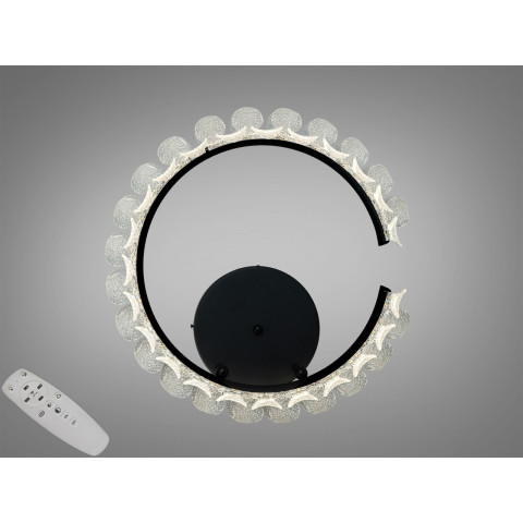 Стельова люстра LED Diasha 2511/500BK чорна 50 Вт з пультом